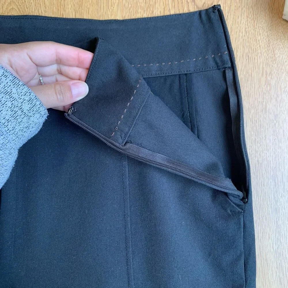 Sundance Women's Front Seam Pull-On Black Tapered Trousers Career Closet Staple
